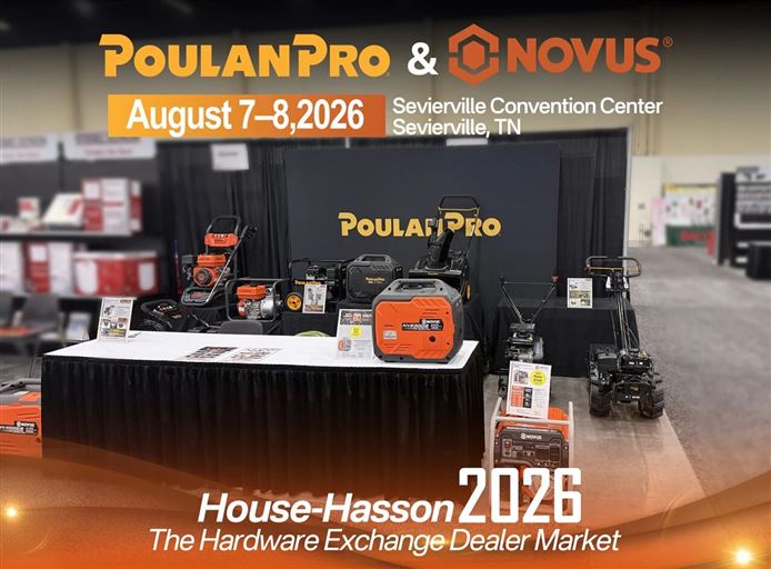 NOVUS携手Poulan Pro亮相2026年House-Hasson五金交易所经销商展会